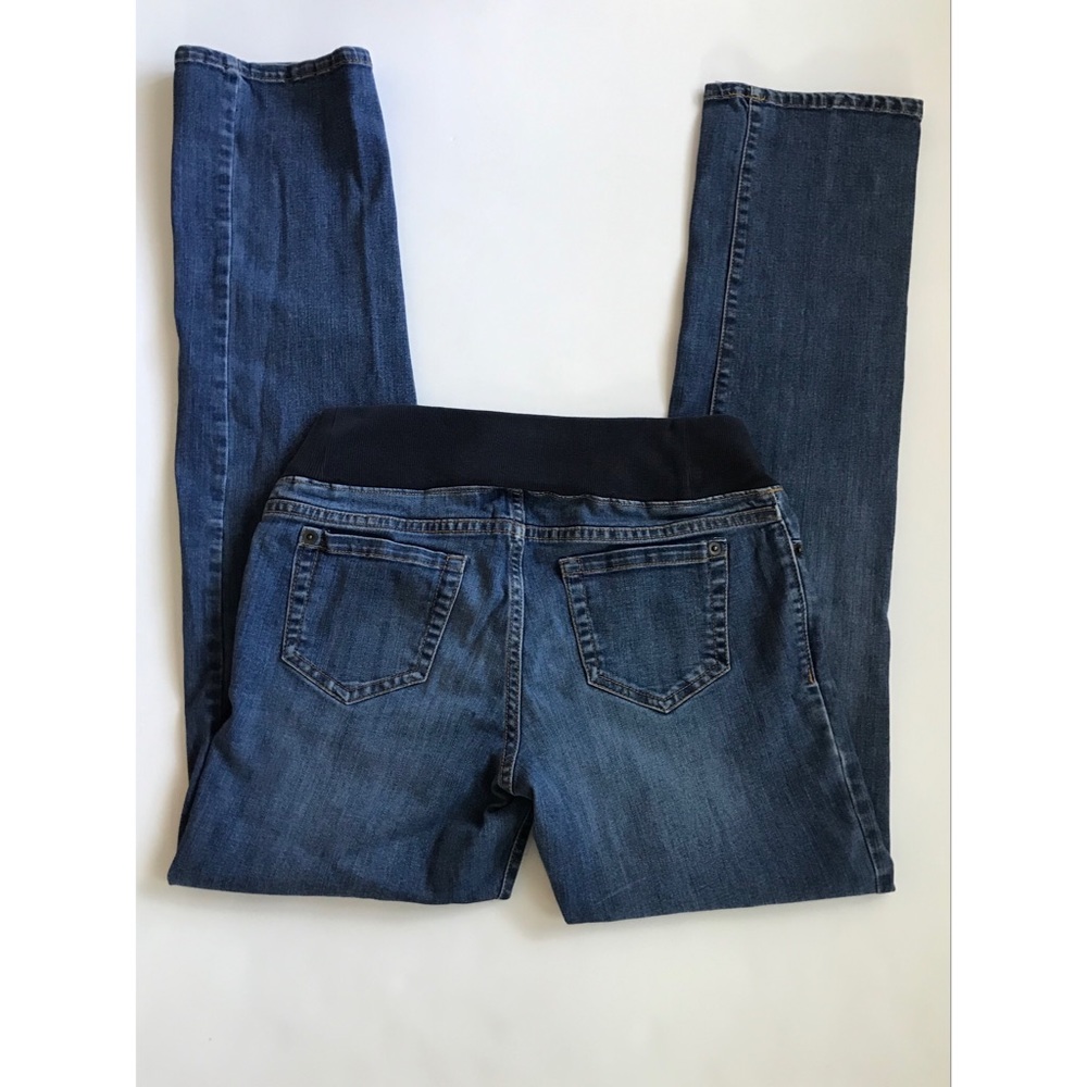 Liz Lange Maternity Jeans Size 2 Blue Denim Over-the-Belly Stretch - Picture 2 of 8